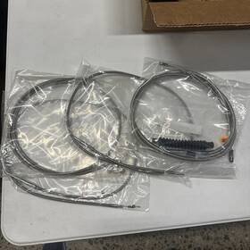 0610-0433 La Choppers Stainless Handlebar Cable And Brake Line Kit