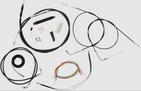 0610-1391 La Choppers 2007-2010 Harley Softail 2007-2011 Dyna Black Vinyl Brake Line Kit