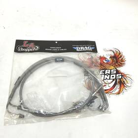 La-8006b16 La Choppers 1741-4231 Road King Stainless Steel Brake Lines 15 Inch -17 Ape Hangers