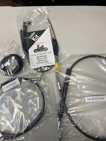 0662-0850 La Choppers Complete Black Vinyl Braided Handlebar Cable Brake Line