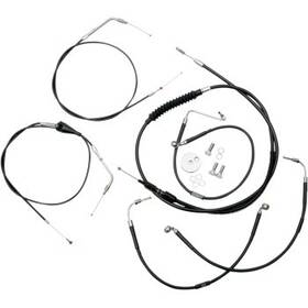 La Choppers La-8005kt-13b Black Vinyl Cable/brake Line Kit 12-14 Inch Ape Hangers 96-07 Flh