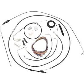 La Choppers La-8005kt2b-13b Complete Black Vinyl Cable/brake Line Kit For 12-14 Inch Apes 07 Flh