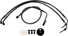 La-8010b16m La Choppers Midnight Braided Brake Lines 1741-4408