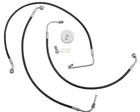 La-8011b-16b La Choppers La-8011b16b Black Vinyl-coated Stainless Steel Brake Line