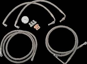La-8051b16 La Choppers Ss Brake Lines 15-17 Inch Ape Hanger Handlebars Abs 08-13 Hd