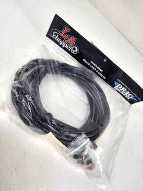 La-8052b13m La Choppers Chopper Black Midnight Braided Brake Line Kit For Halrey