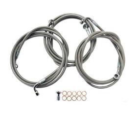 La-8100b16 La Choppers Stainless Steel Brake Line Kit-15 Inch -17 Ape Hangers-la-8100b16