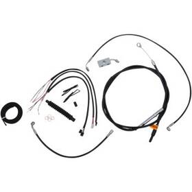 La Choppers La-8152kt2-16b Black Complete Cable/brake Line Kit 15-17 Inch Bars 18-22 Softail