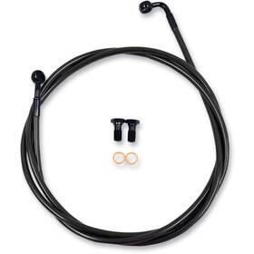 La-8153b13m La Choppers Midnight Braided Brake Line - 12-14 Inch Ape Hangers