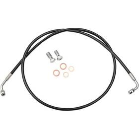 La-8153b19b La Choppers Black Vinyl/stainless Braided Brake Line-18-20 Inch Ape