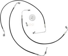 La-8154b08b La Choppers Brake Line - Mini Ape Hanger Handlebars Black