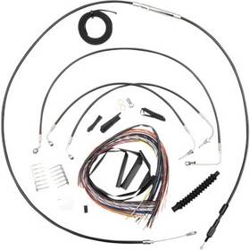 La-8154kt2-19b La Choppers Black Complete Brake Line Kit 18-20 Inch Apes 18-22 Softail