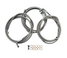La-8220b16 La Choppers Stainless Steel Brake Line Kit - 15 Inch -17 Ape Hangers
