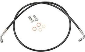 La-8230b19b La Choppers Black Vinyl-coated Stainless Steel Brake Line Kit - 18-20 Inch Ape Hangers