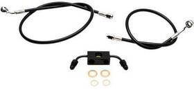 La-8231b16b La Choppers Black Vinyl/stainless Brake Lines For Use With 15 Inch -17 Ape Hangers Wit