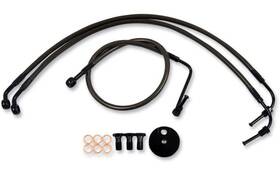 La-8310b13m La Choppers Midnight Braided Brake Lines - 12-14 Inch Ape Hangers