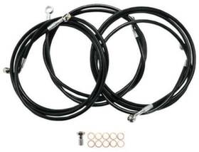 La-8310b16b La Choppers Black Vinyl Coated Stainless Braided Brake Line -