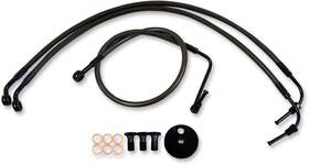 La-8321b19m La Choppers La8321b19m Midnight Braided Brake Lines - 18-20 Inch Ape Hangers