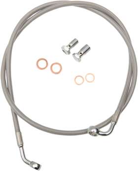 Td0qautnts La Choppers Ss Brake Line Kit Use W 15-17in Ape Hangers Wo Abs Harley Dyna Fat Bob 08-17