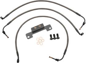 Ul77lc7yxx La Choppers Midnight Brake Line Kit W 18-20in Ape Hangers Wo Abs Road King Classic 14-19
