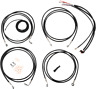 La8052kt216b La Choppers Complete Black Vinyl Braided Handlebar Line Kit