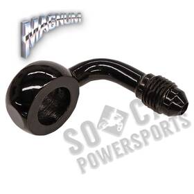 170456 Magnum 7/16 Inch Banjo X An-3 Brake Line Fitting - 90 Deg. Black