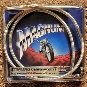 1741-1206 Magnum Shielding Brake Lines Sterling Chromite Ii 48 Inch /20 Designed For Harley-d