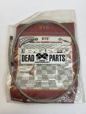 1741-3189 Magnum Harley Stainless Braided 3ft Byo Brake Hose