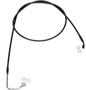Magnum 1741-5654 09-13 Harley-davidson Flhx Stainless Upper Brake Line - Black