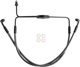 77013 Magnum Karbonfibr Designer Series Abs Front Upper Brake Line 10mm 90deg. Banjo - 19in