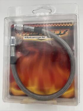 49-401 Midwest Motorcycle Supply Mc 12 Inch Stainless Steel Braided Universal Brake Line