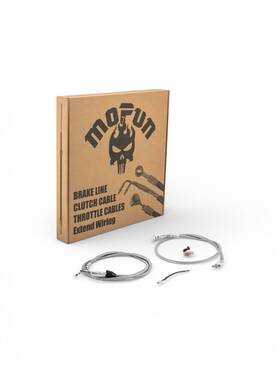 Mf-90109041 Mofun Front Brake Line And Clutch Cable Throttle Wire Extensions For Harley