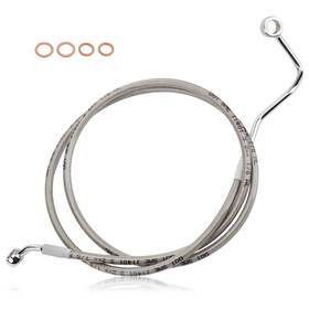 Mokfxbx168 Mokitdora 6 Inch Braided Steel Extended Front Brake Cable For Street Road Glide 2014-up With Abs