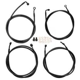 Mokfxbx267 Mokitdora 10 Inch -12 Bar Brake Line Clutch Cable For 2017-2020 Harley Touring Road King With Abs