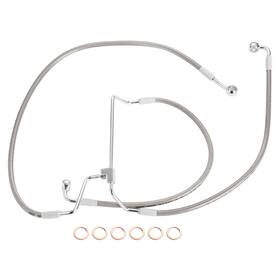 Mokfxbx321 Mokitdora 4 Inch Extended Front Brake Line For 2014-up Harley Road Glide King No Abs