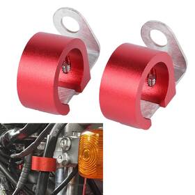 Motorshop168 550719753365 2pcs Red Front Brake Hose Guide Holder For Honda Xr400 Motard 2005-2008 2007