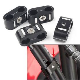 Motorshop168 550725139641 4x Brake Throttle Cable Wire Line Clips Holder Clamp For Harley 1984-up