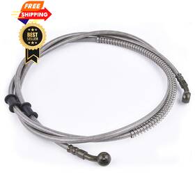 Mtatcn H107 86 Inch Stainless Braided Hydraulic Brake Hose Line For Gy6 Inches Silver