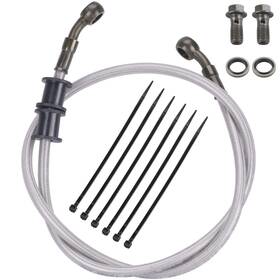 Mwmnun 616430431262 Silver Motorcycle Braided Steel Brake Clutch Oil Hoses Line Pipe
