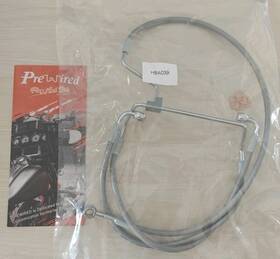 Pre Wired Hba039 Front Brake Line 12 Inch 2 Handlebars Extension Cable No Abs For Harley