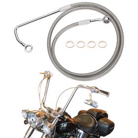 Prfxbx153 Precisionride 39.4 Inch Extended Brake Line For Harley Softail Deluxe Fat Boy 2011-2017 With Abs