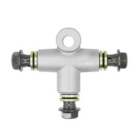 Pro Bat Pr-zjt3 3 Way Hydraulic Brake Hose Line Adaptor Spliter T Shape 10 Mm Silver