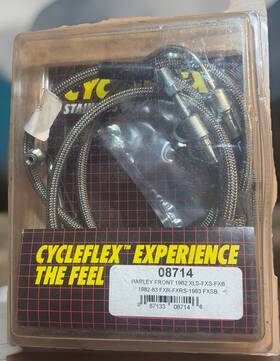 08714 Russell Cycleflex Harley Davidson Front Brake Line Kit P/n New 1982-83 Motorcycle