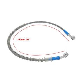 S Syuu 684061787041 850mm 85cm M10 Reinforced Hydraulic Brake Oil Hose Line Banjo Fitting Stainle