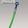 S-ya0251-grn-blu Spiegler Alternate Stainless Braided Front Brake Grn Line Blu Fit