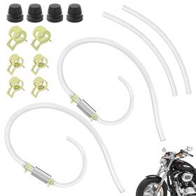 Sileasncei Ab-76729-000938 2 Pcs Motorcycle Brake Bleeder Hose Kit Universal Hydraulic Fluid