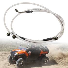 Ubb01001si Smotrcc Rzr 800 Extended Front/rear Brake Lines Compatible With Polaris 8
