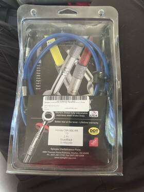 Spiegler S-hn0283 Brake Lines 2 Front For Honda Cbr600rr 2013-21 Over-fender Blue