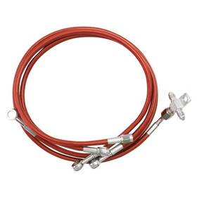 Trx450-f-2-r0eaf-598dc8 Streamline Front Steel Braided Brake Line Red For Honda Trx 450r 2004-2009
