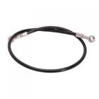 Tfk003d597-black Tusk Front Motorcycle Steel Braided Brake Line Standard Length Black